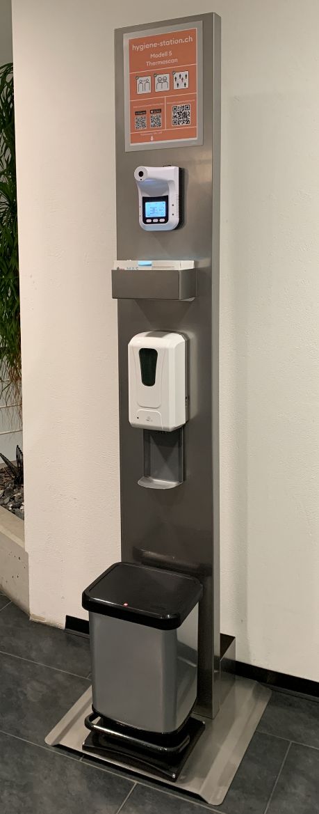 Hygienestation Modell 5 mit K3 pro Infrarot Thermometer