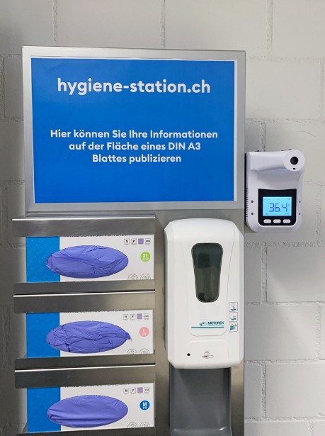 Hygienestation Modelle 1-4 mit K3 pro Infrarot Thermometer nachrüstbar